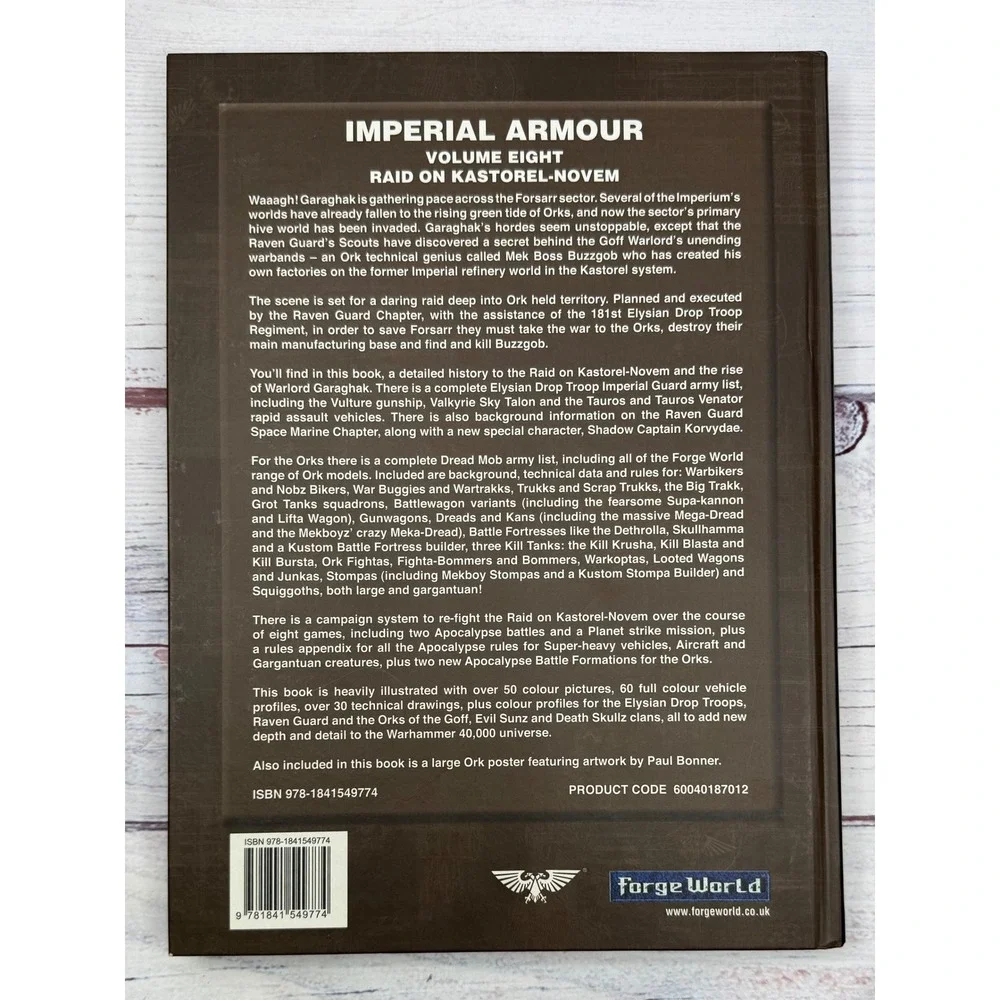 Forge World Imperial Armour Vol 8 Raid on Kastorel-Novem Warhammer 40k Hardcover